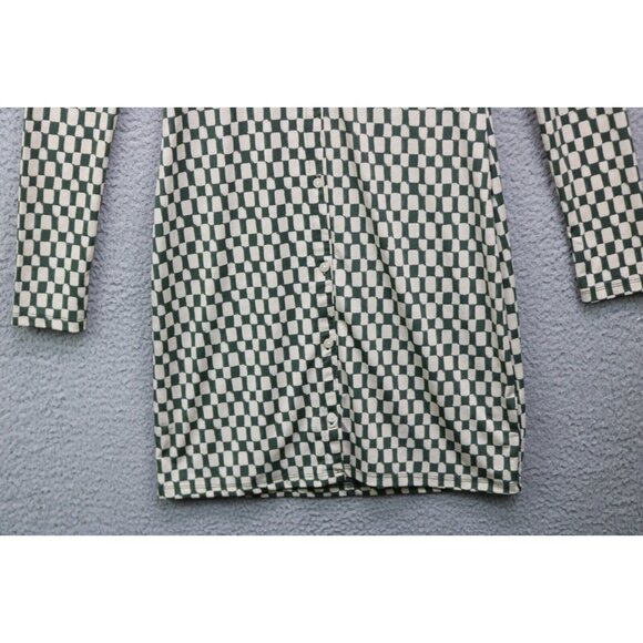 Abercrombie & Fitch Long Sleeve Button Up Bodycon Dress-Size Small-Lined - Picture 4 of 11